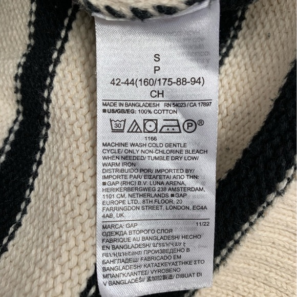 Gap striped oversized sweater nautical Fishermancore 100% cotton - Picture 8 of 8